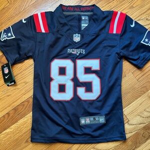 NFL Kids New England Patriots Navy Red & White #85 Jersey